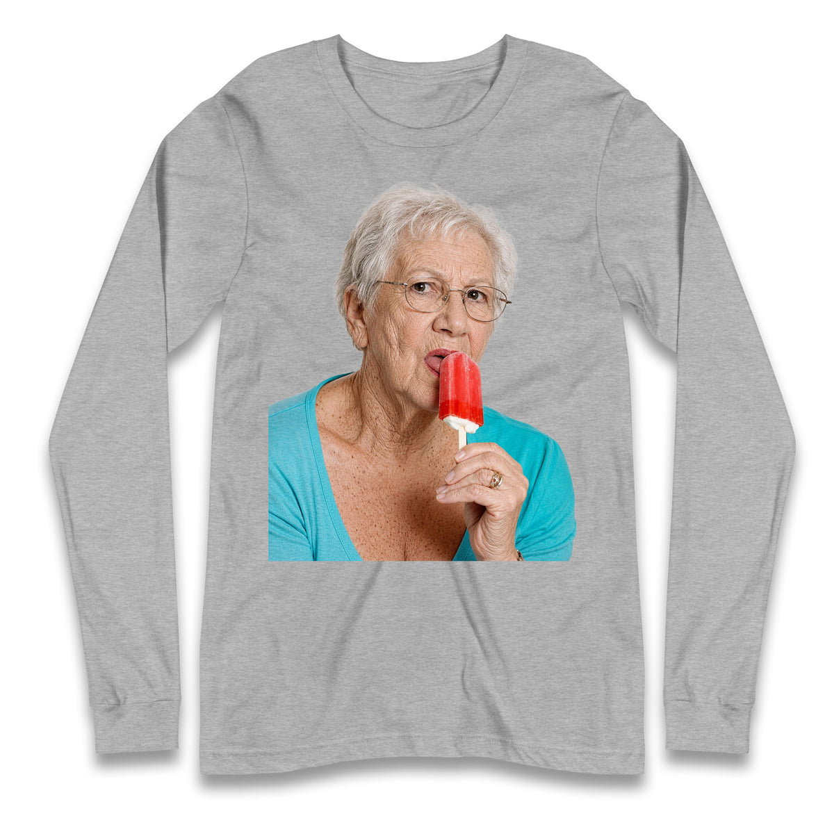 Grandma Licking Lollipop Seductively Longsleeve T Shirt