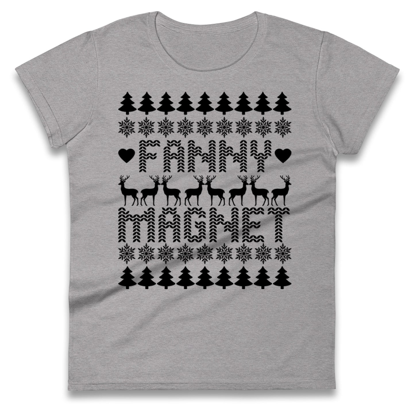 Fanny Magnet Christmas Ladies T Shirt 