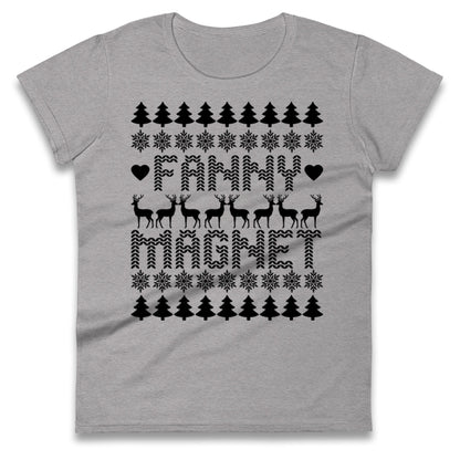 Fanny Magnet Christmas Ladies T Shirt 