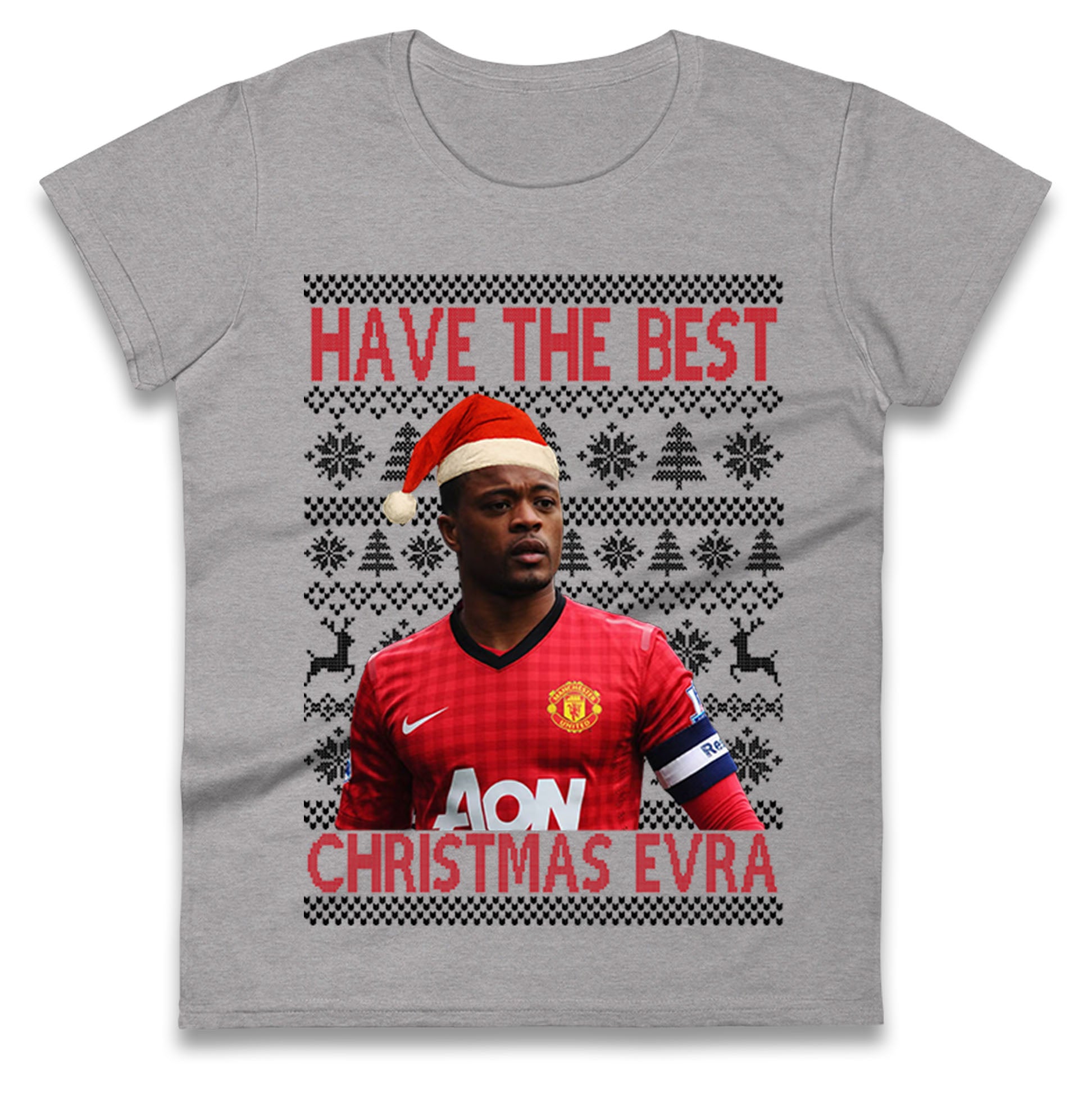 Man Utd Xmas Ladies T Shirt