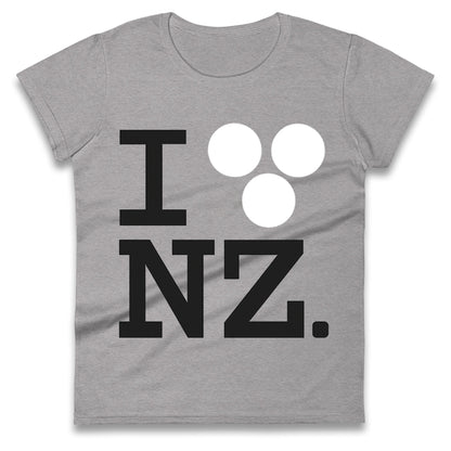 I Love NZ Orlando Bloom Huffer Ladies T Shirt