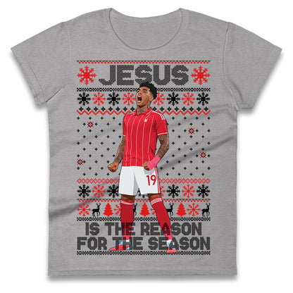Nottm Forest FC Christmas Ladies T Shirt
