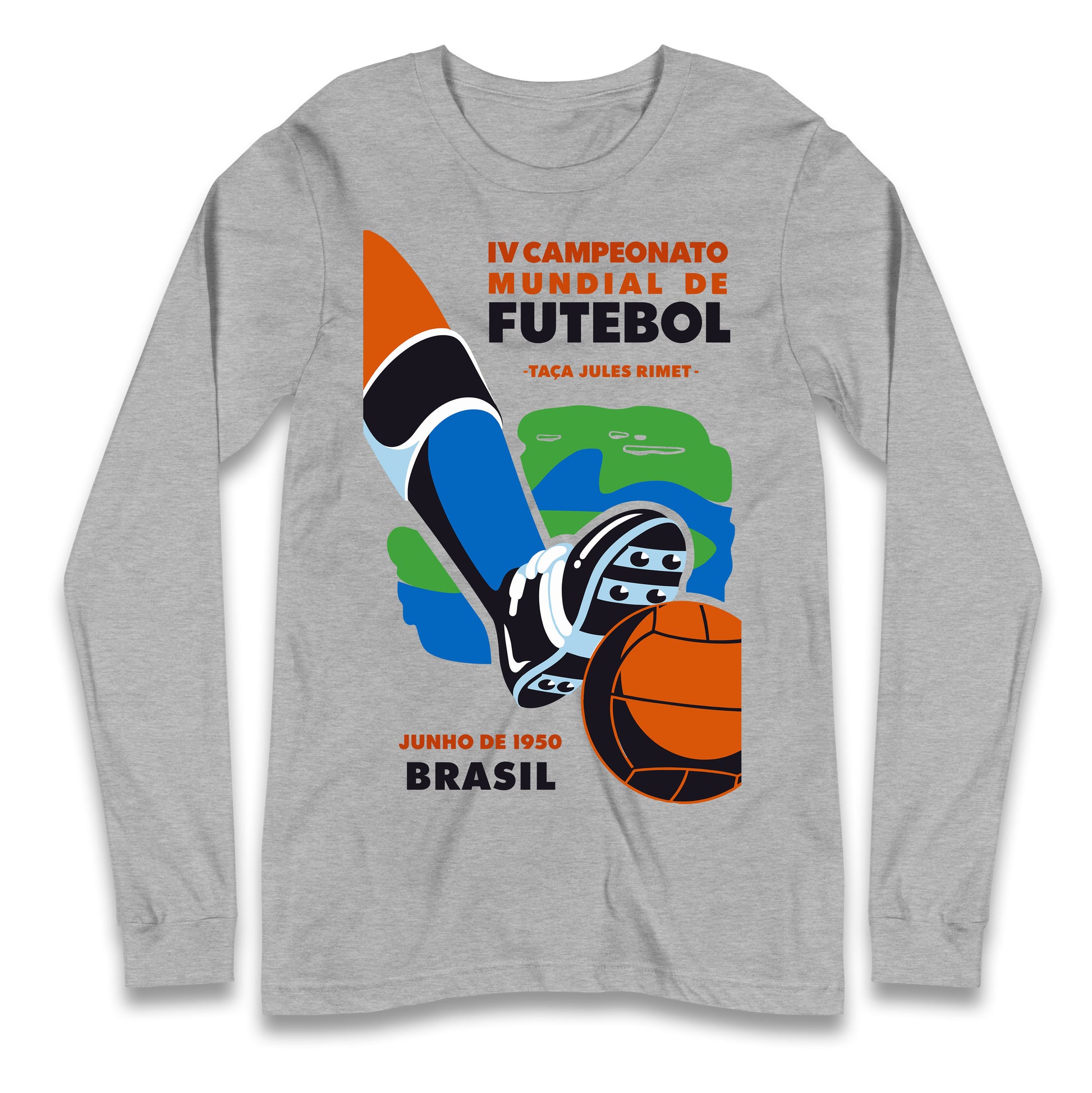 Brasil 1950 Retro World Cup Longsleeve T Shirt