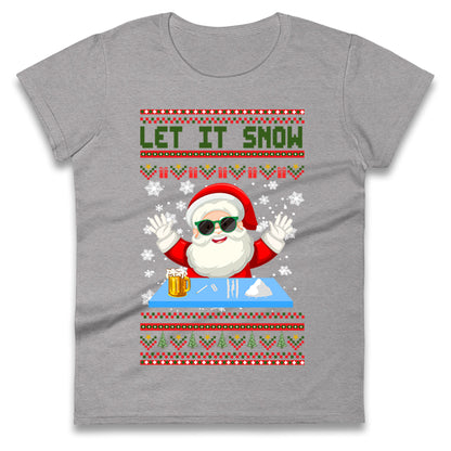 Santa Claus Christmas Ladies T Shirt