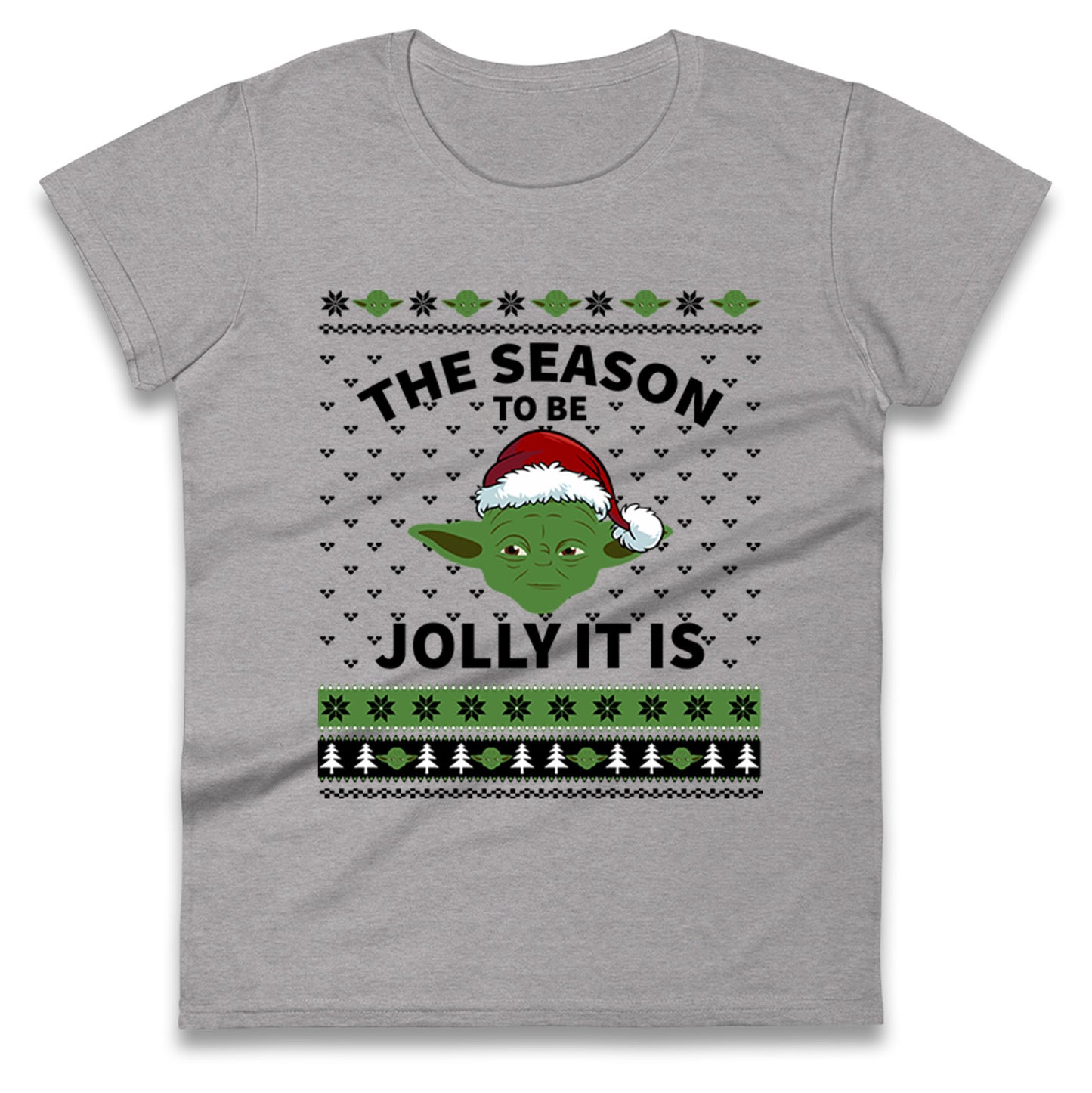 Yoda Christmas Ladies T Shirt