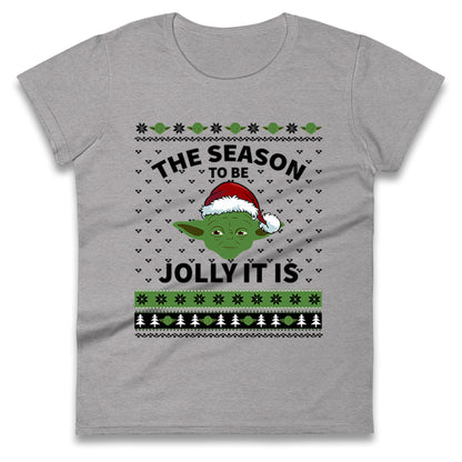 Yoda Christmas Ladies T Shirt