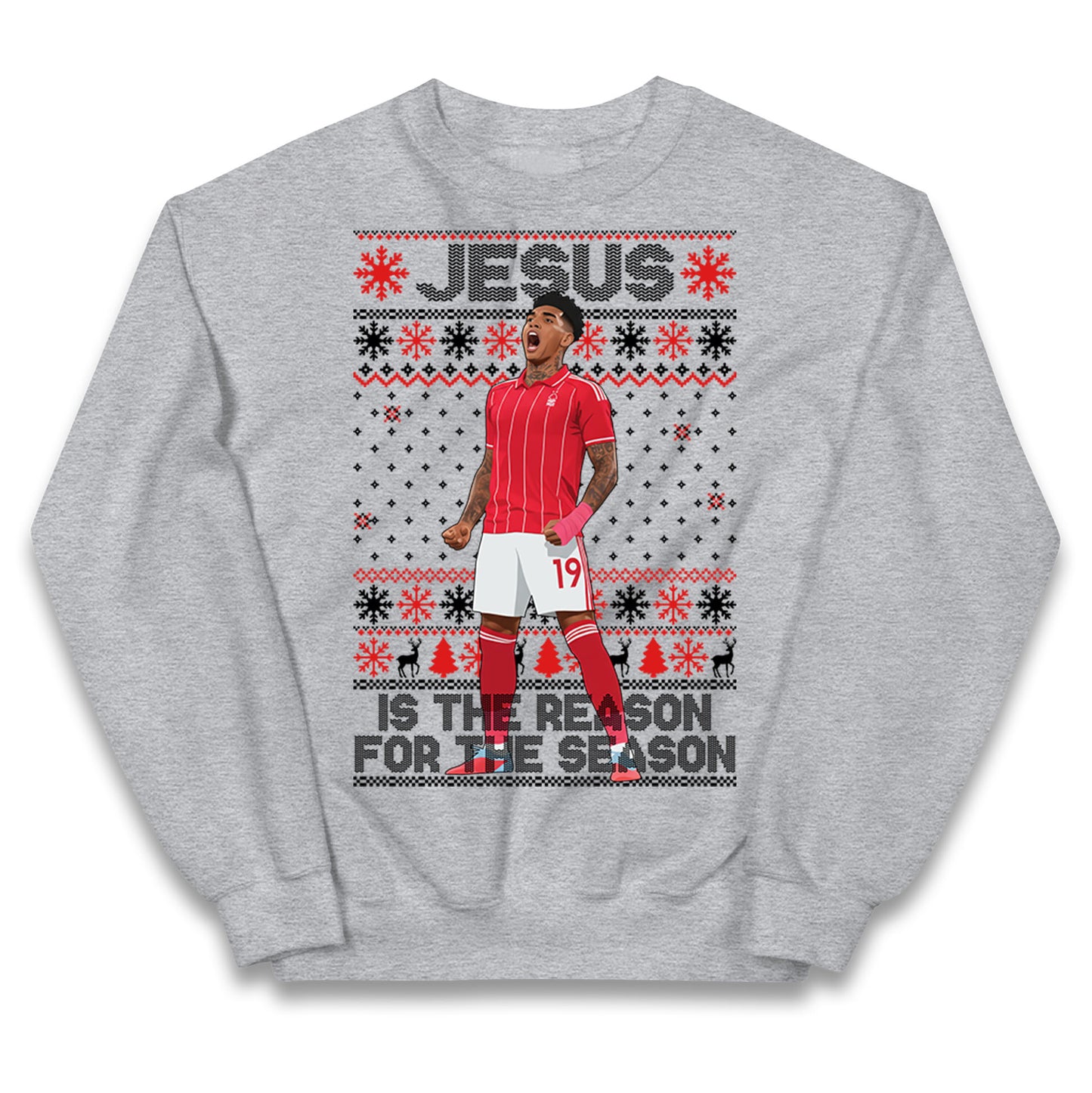 Nottm Forest FC Christmas Kids Jumper