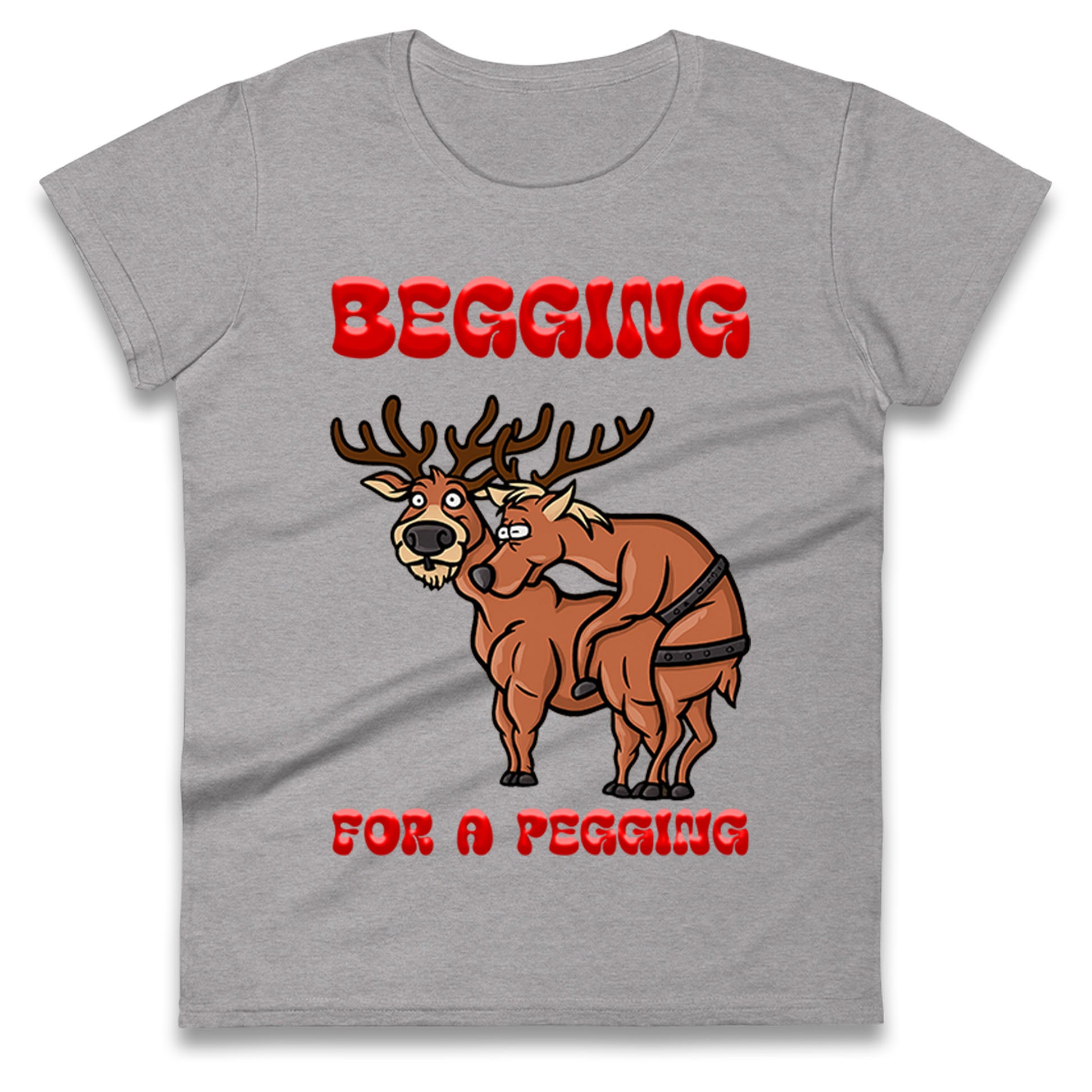 Deer Christmas Ladies T Shirt