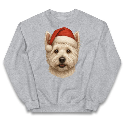 West Highland White Terrier Christmas Kids Jumper