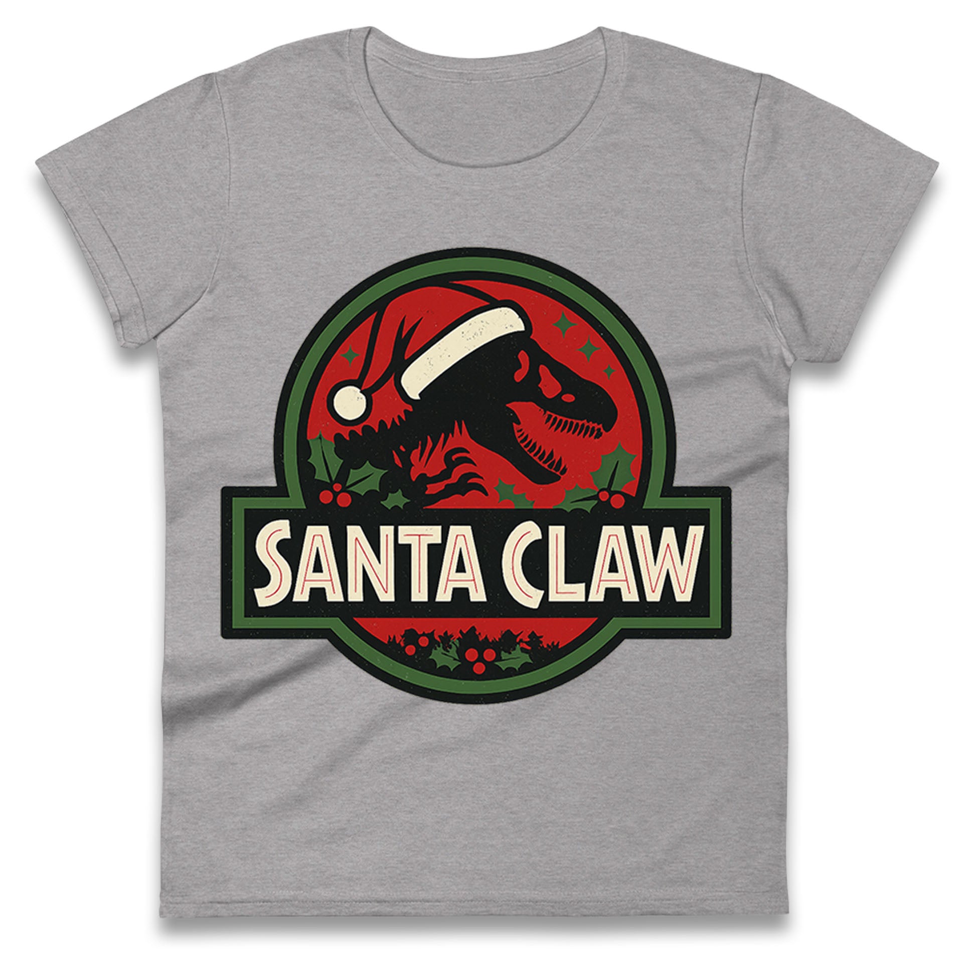 Jurassic Park Christmas Ladies T Shirt 