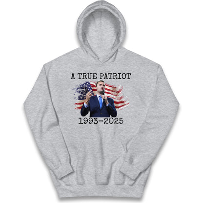 Charlie Kirk Tribute Kids Hoodie