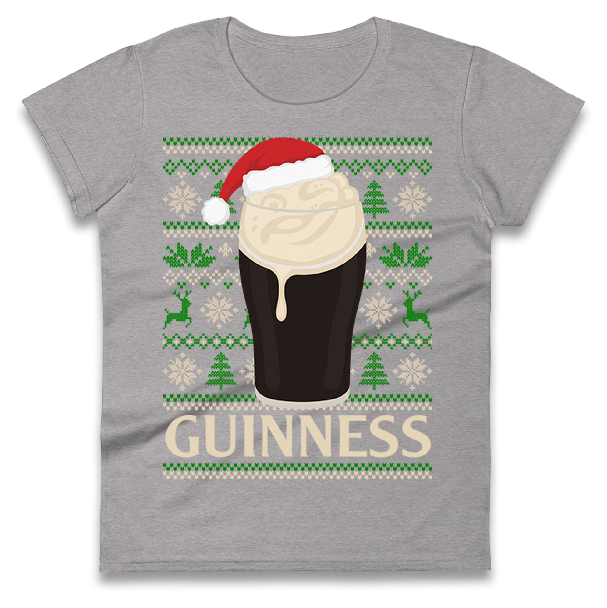 Guinness Christmas Ladies T Shirt