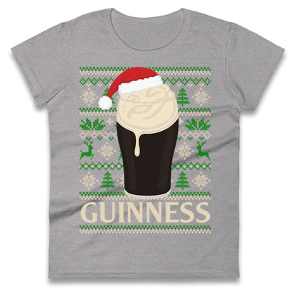 Guinness Christmas Ladies T Shirt