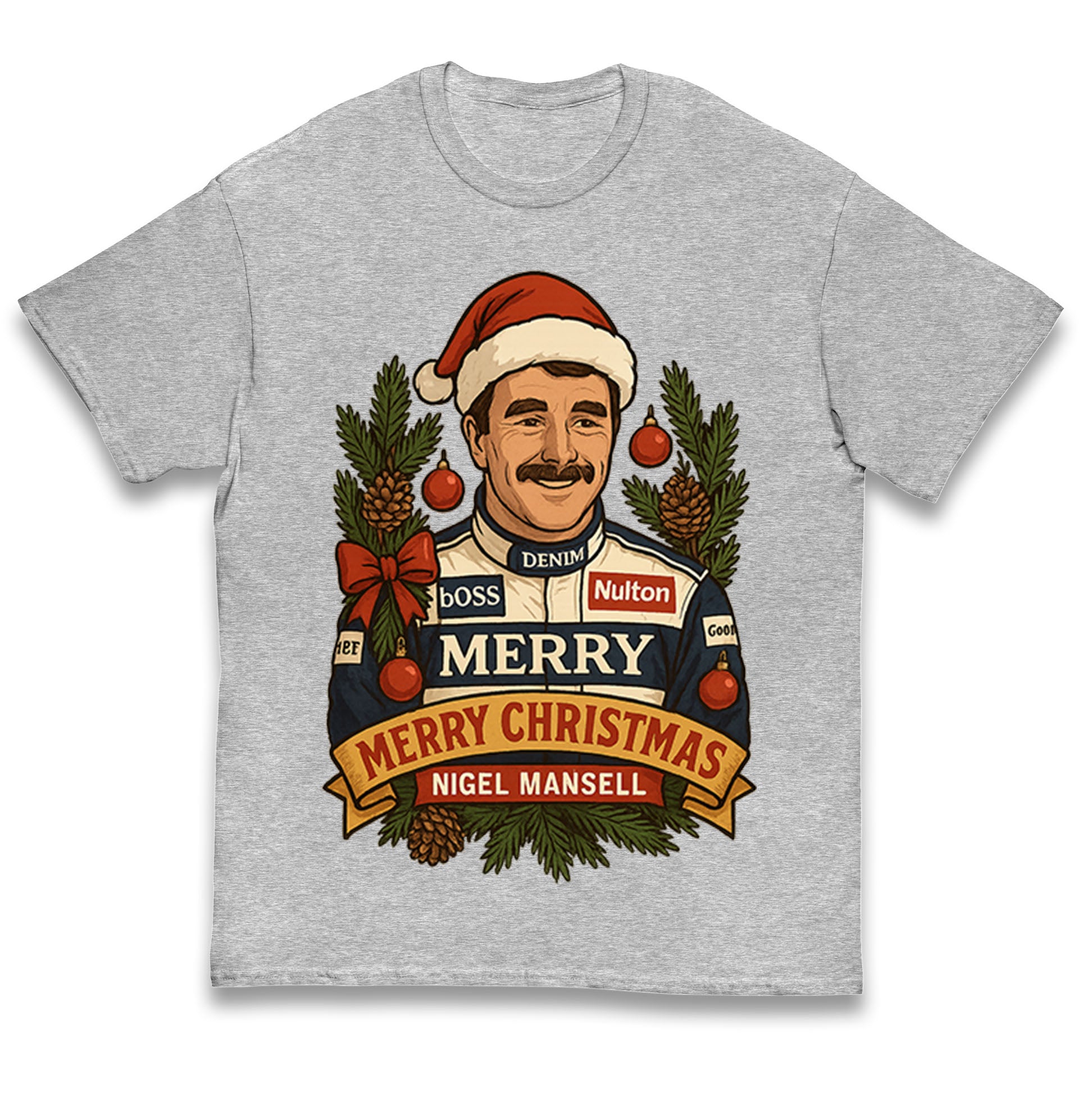 Nigel Mansell Christmas Kids T Shirt