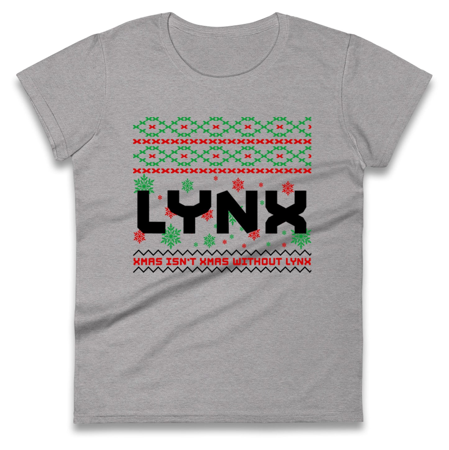 Lynx Christmas Ladies T Shirt
