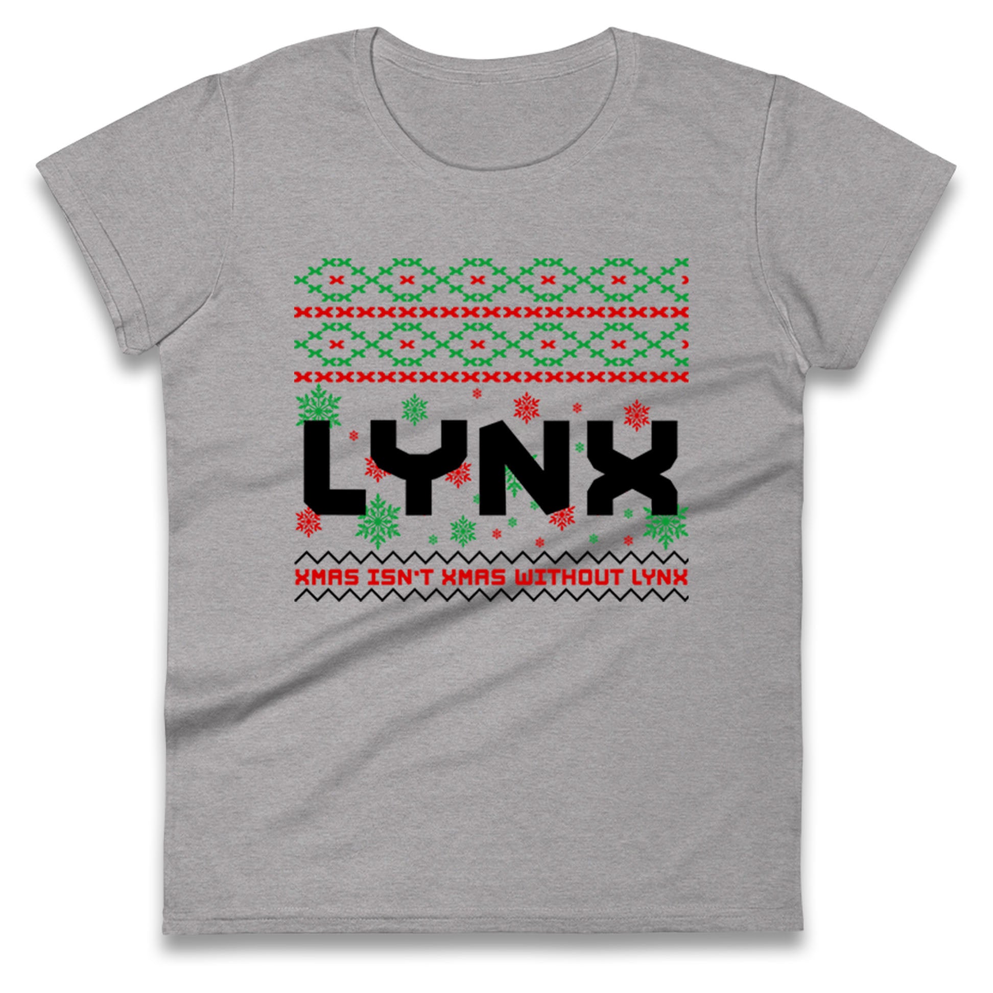 Lynx Christmas Ladies T Shirt