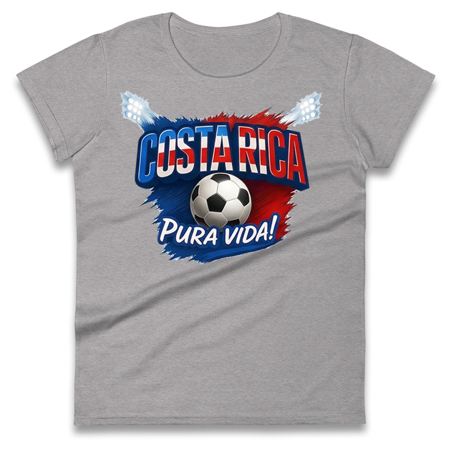 Costa Rica Retro World Cup Ladies T Shirt