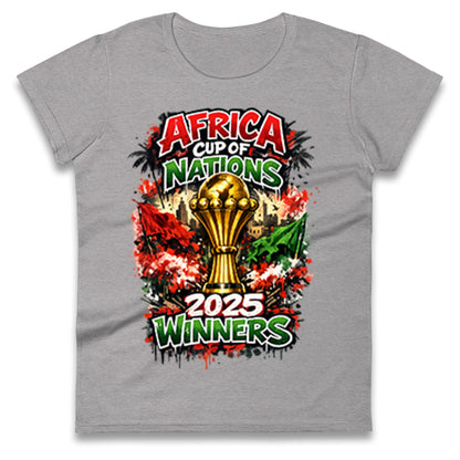 Morocco Africa Cup Of Nations Winners 2025 Ladies T Shirt