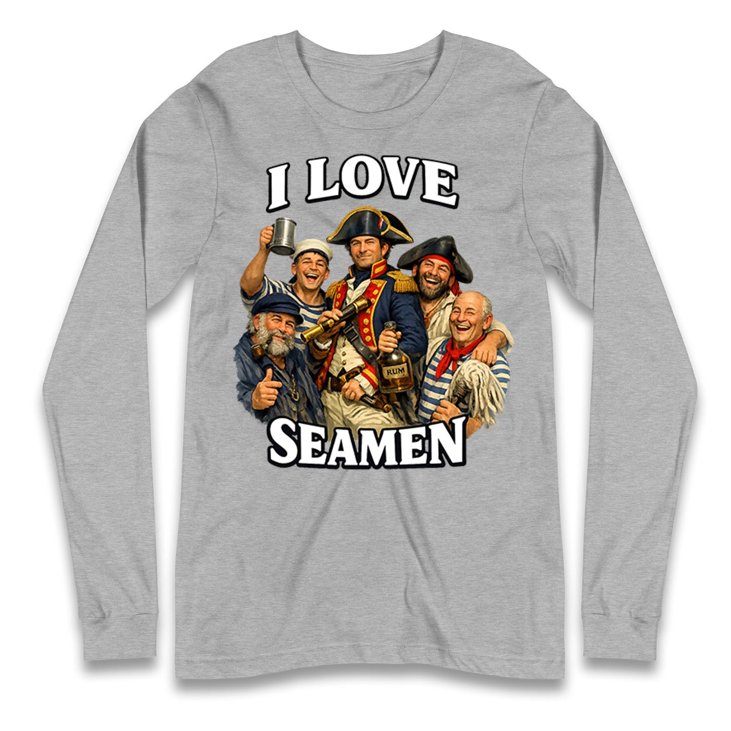 I Love Seamen Funny Cringe Meme Offensive  Longsleeve T Shirt