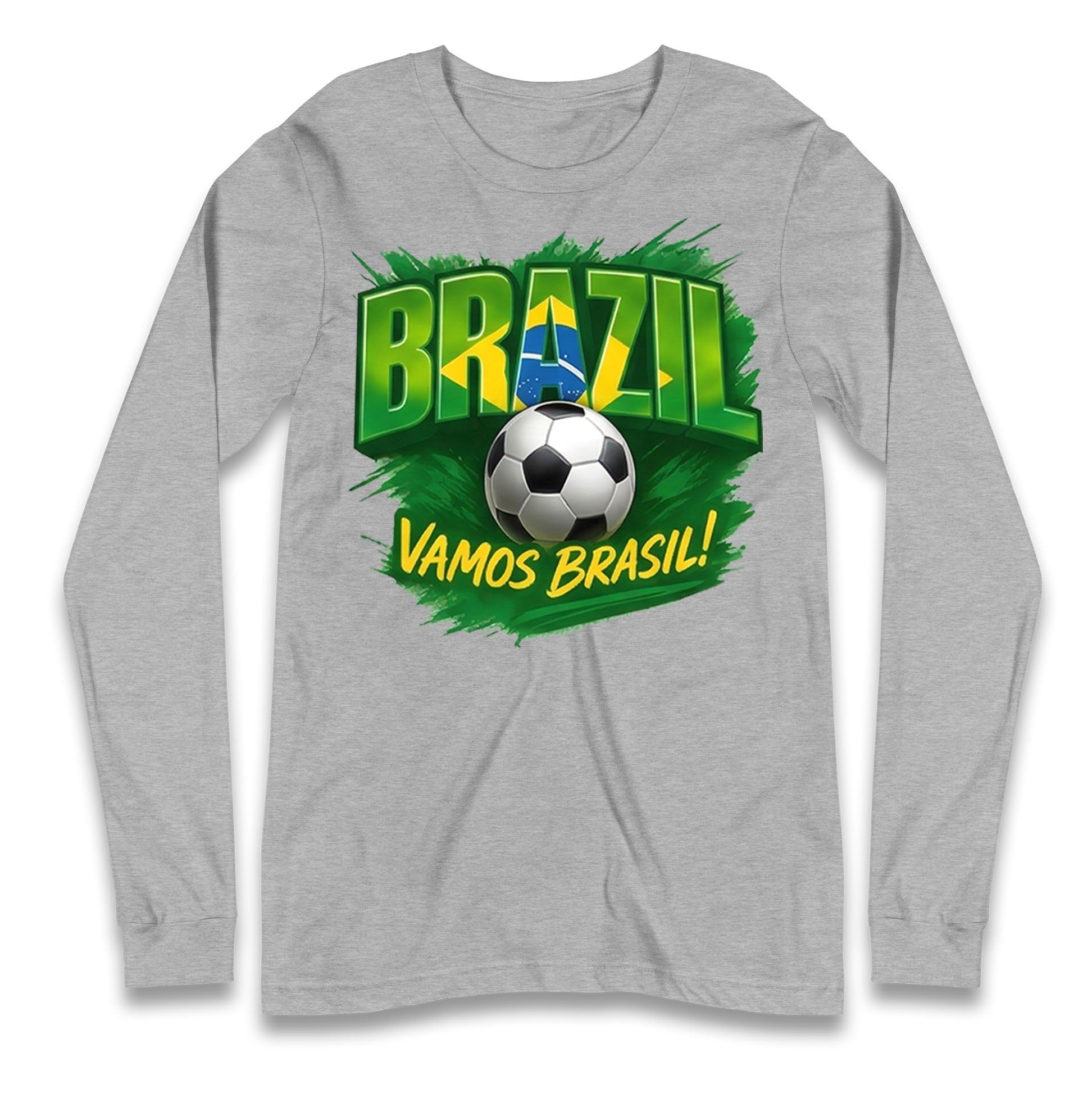 Brazil Retro Football Longsleeve T Shirt 