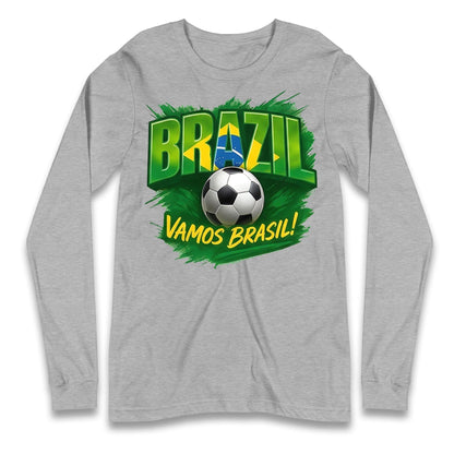 Brazil Retro Football Longsleeve T Shirt 