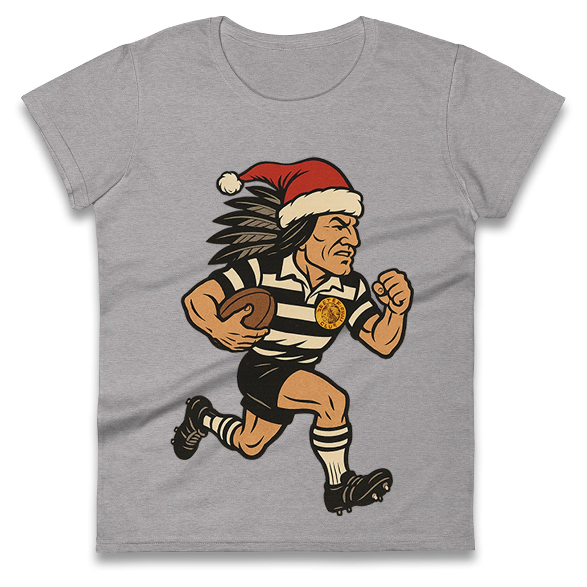 Newcastle Falcons Christmas Ladies T Shirt 