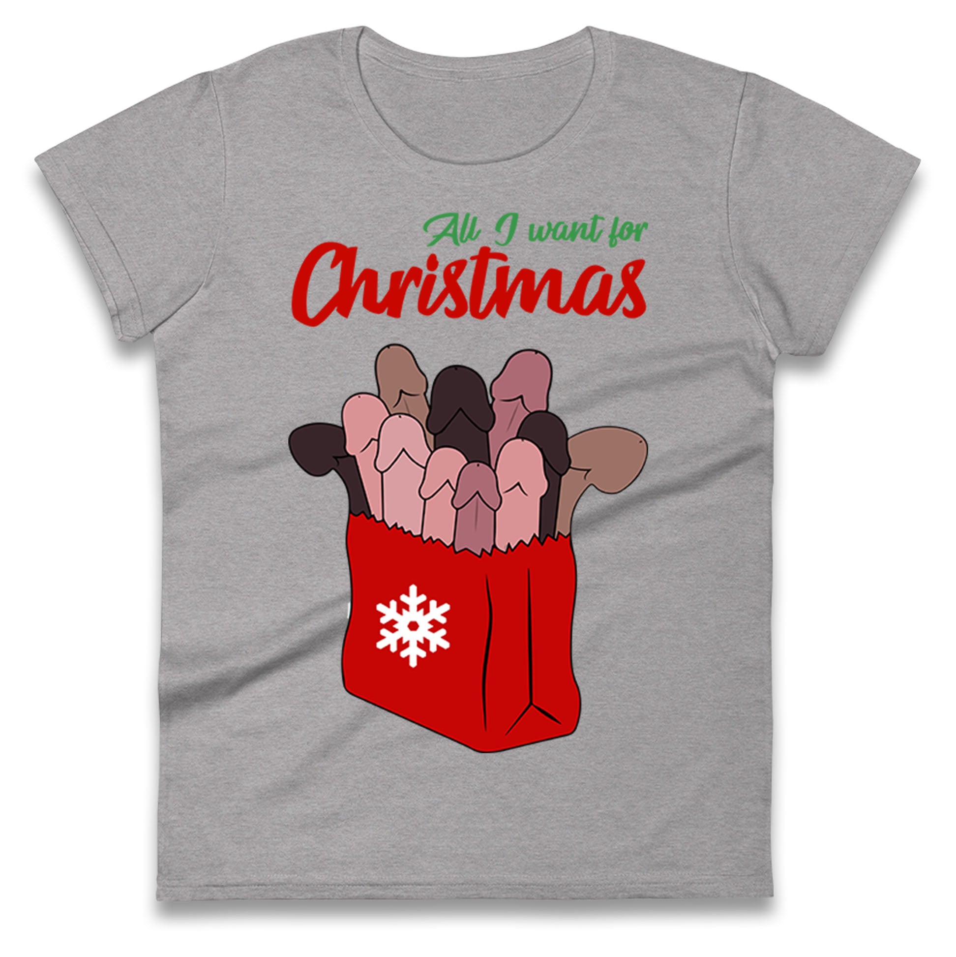 All I Want For Christmas Santa Bag Funny T Shirt