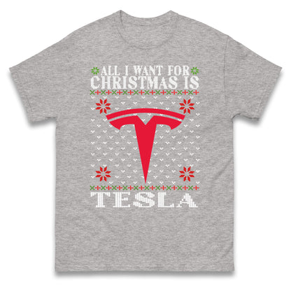 tesla christmas t shirt