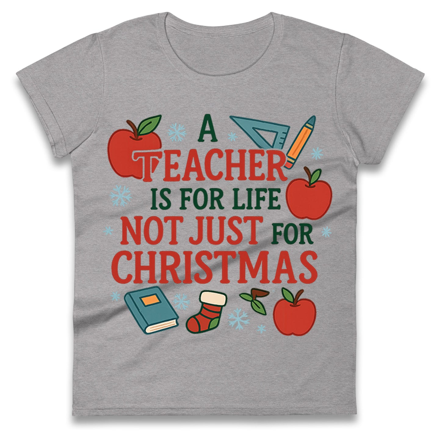 Teacher Christmas Ladies T Shirt