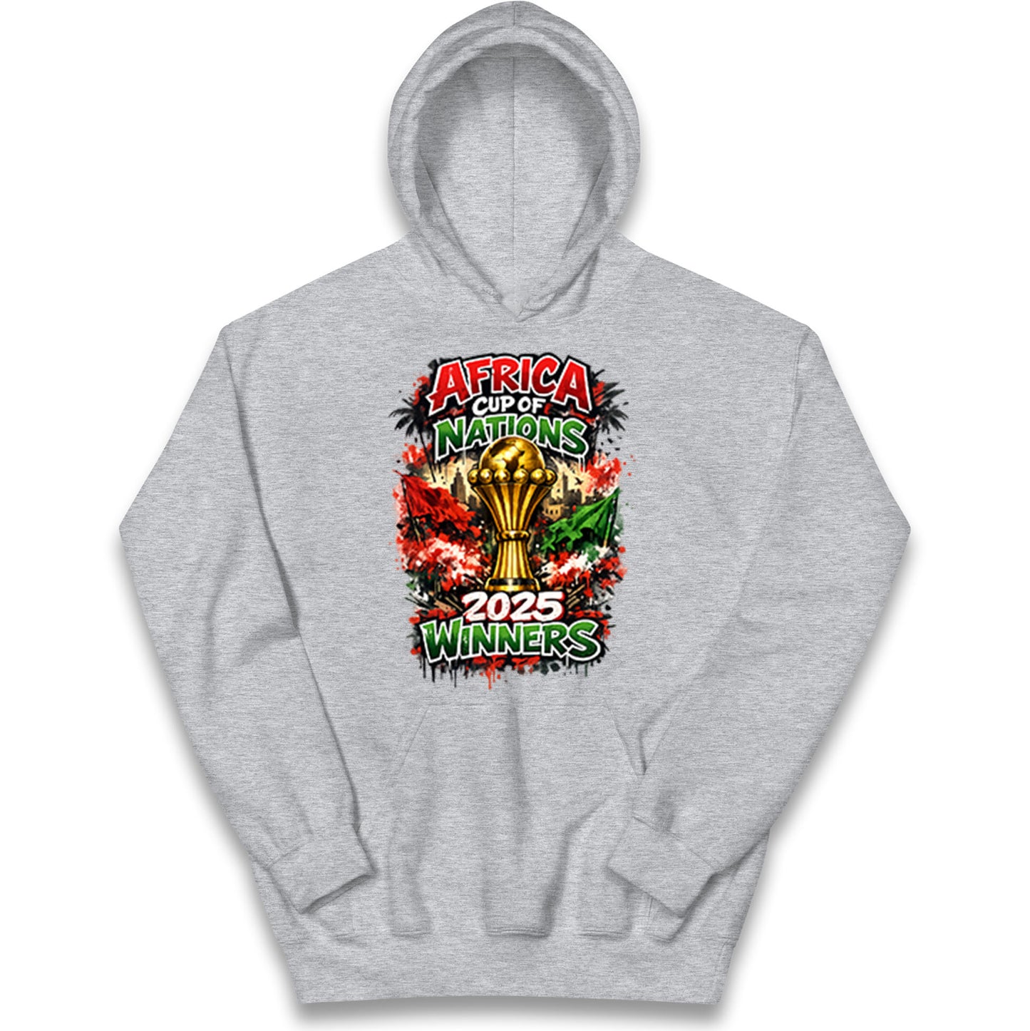 Morocco Africa Cup Of Nations Winners 2025 Kids Hoodie