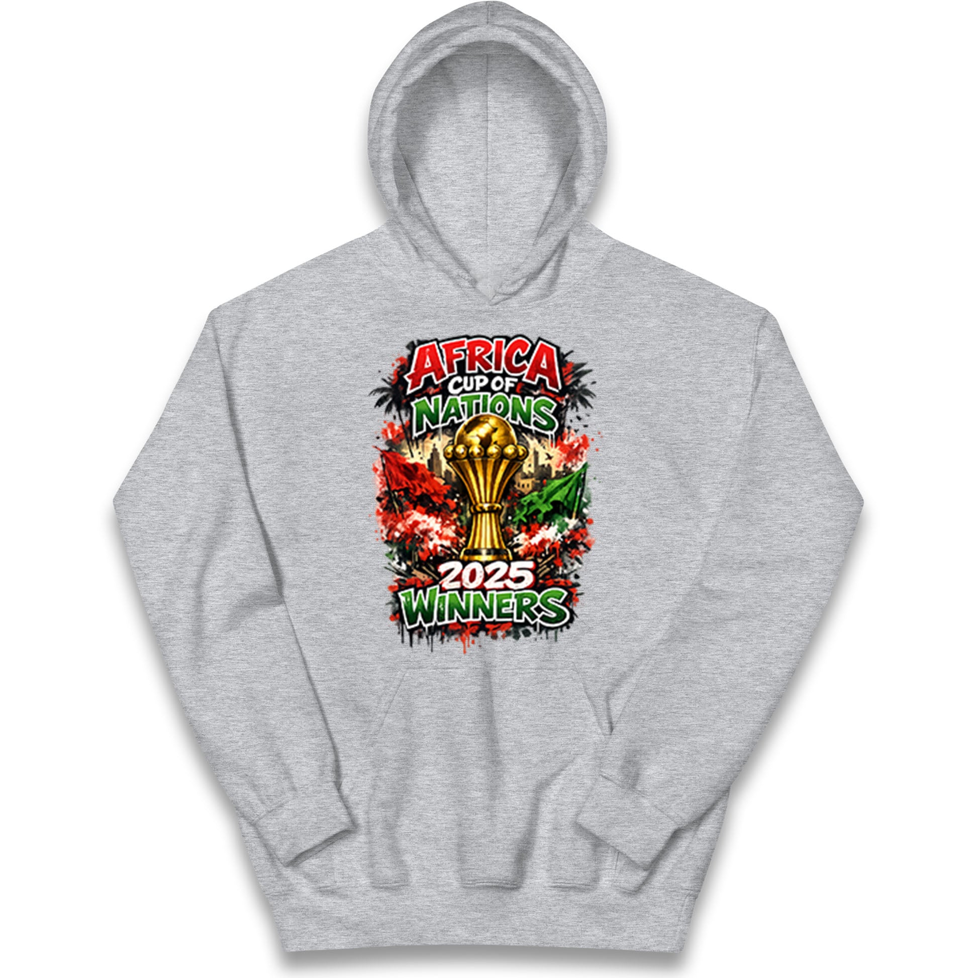 Morocco Africa Cup Of Nations Winners 2025 Kids Hoodie