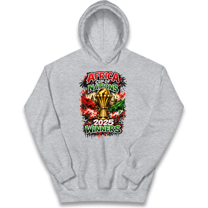 Morocco Africa Cup Of Nations Winners 2025 Kids Hoodie