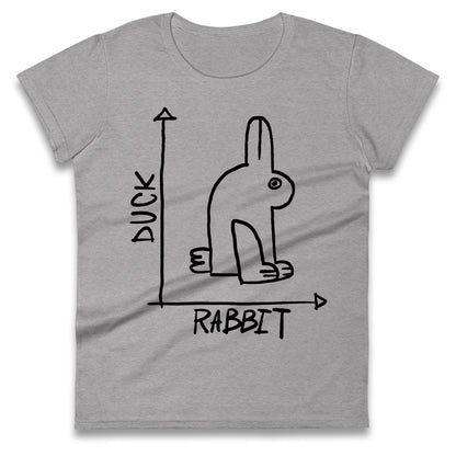 Rabbit Duck Ladies T Shirt