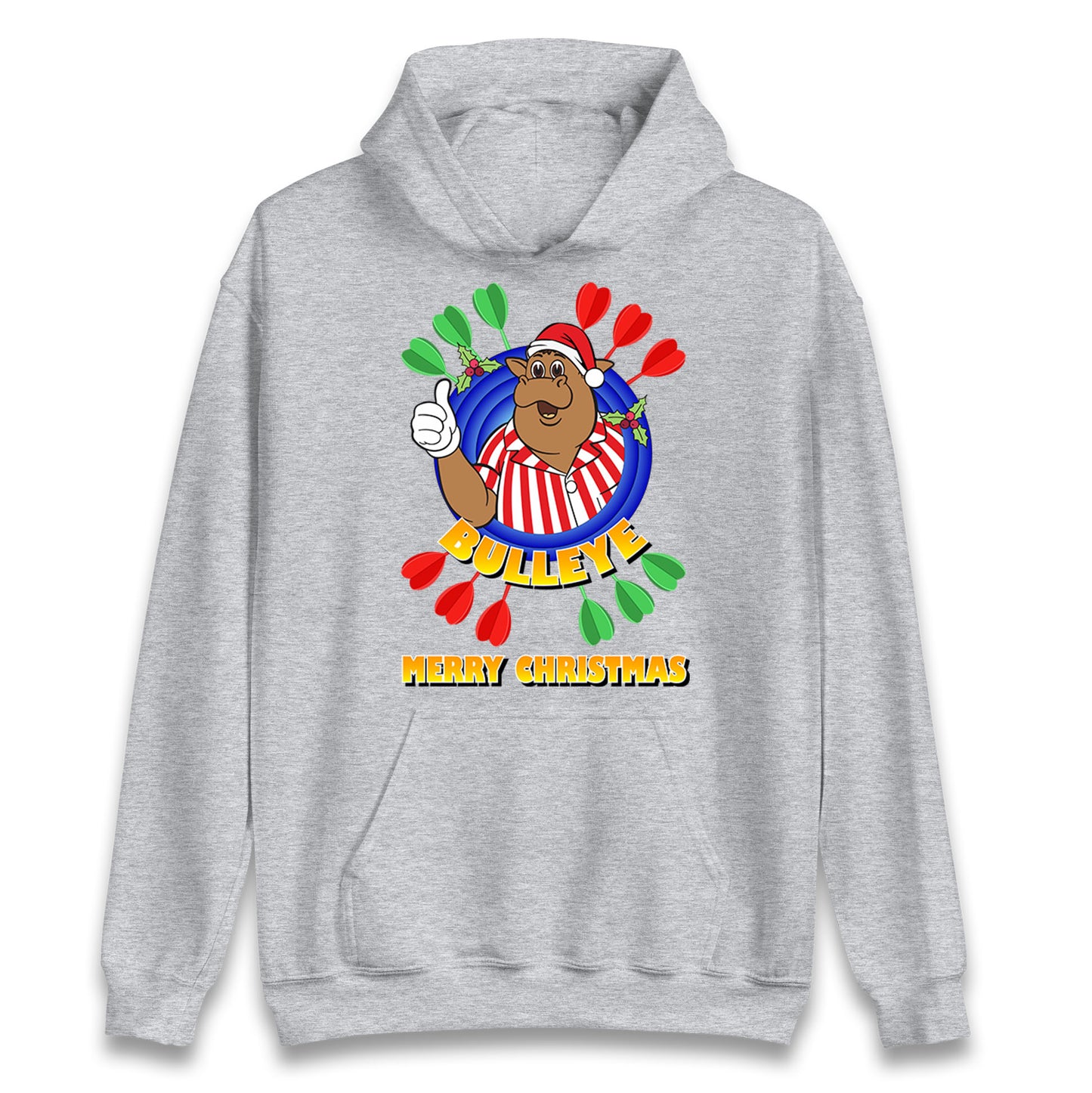 bullseye dartboard christmas hoodie