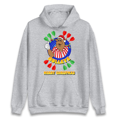 bullseye dartboard christmas hoodie