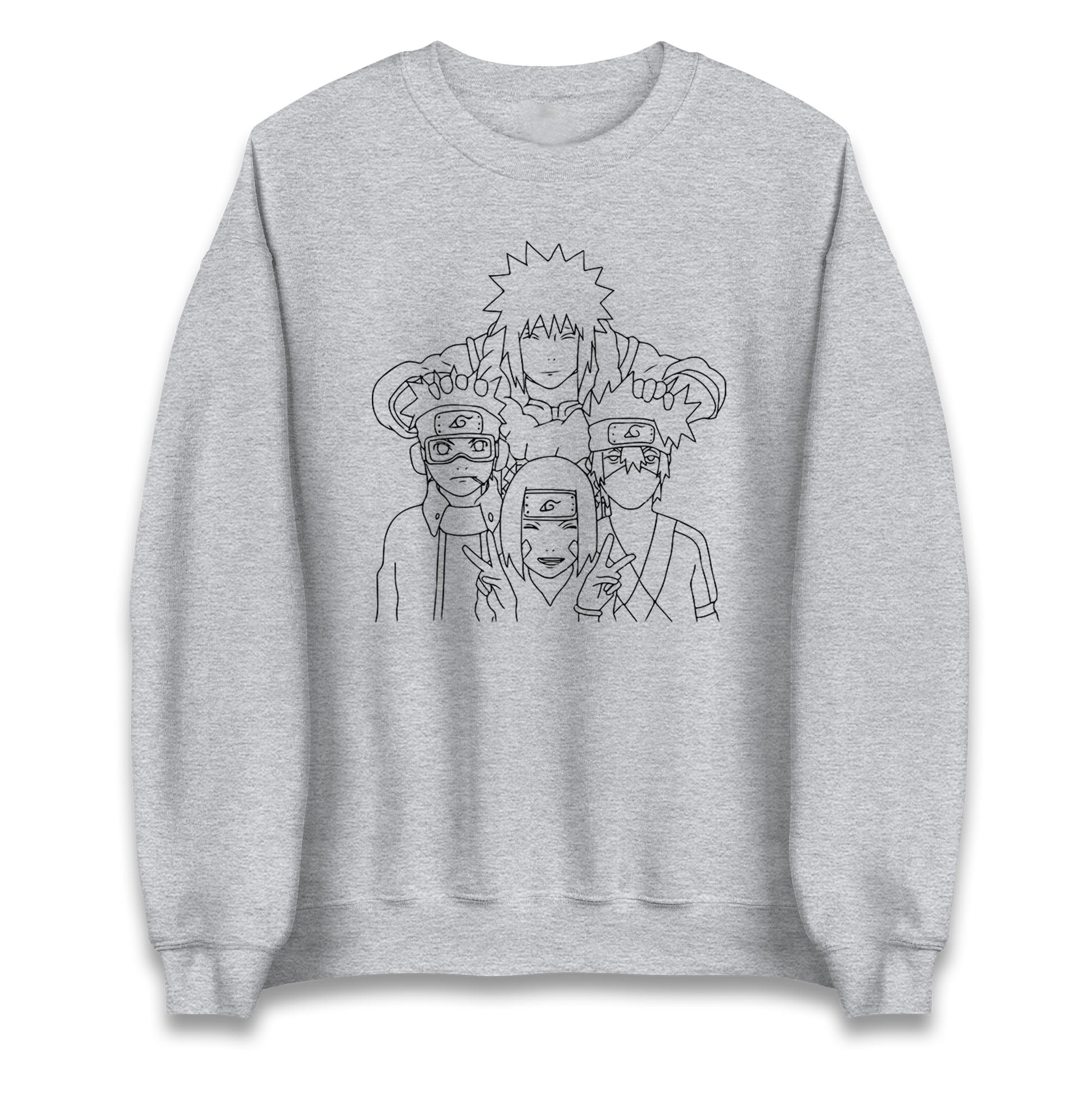 Naruto Shippuden Sweatshirt Minato Namikaze Kakashi Hatake Obito Uchiha Rin Nohara Top