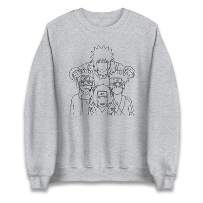 Naruto Shippuden Sweatshirt Minato Namikaze Kakashi Hatake Obito Uchiha Rin Nohara Top