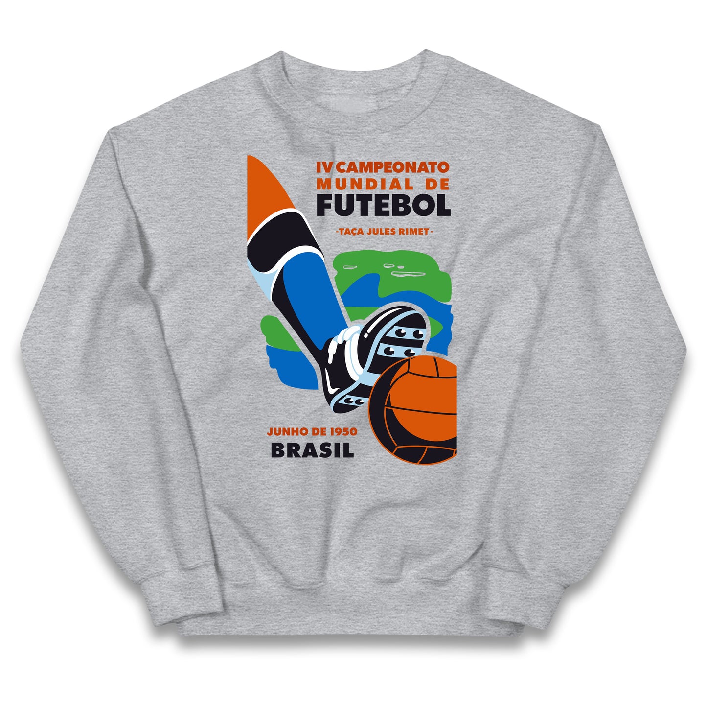 Brasil 1950 Retro World Cup Kids Jumper
