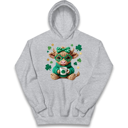 Cute Cow St Patrick Kids Hoodie
