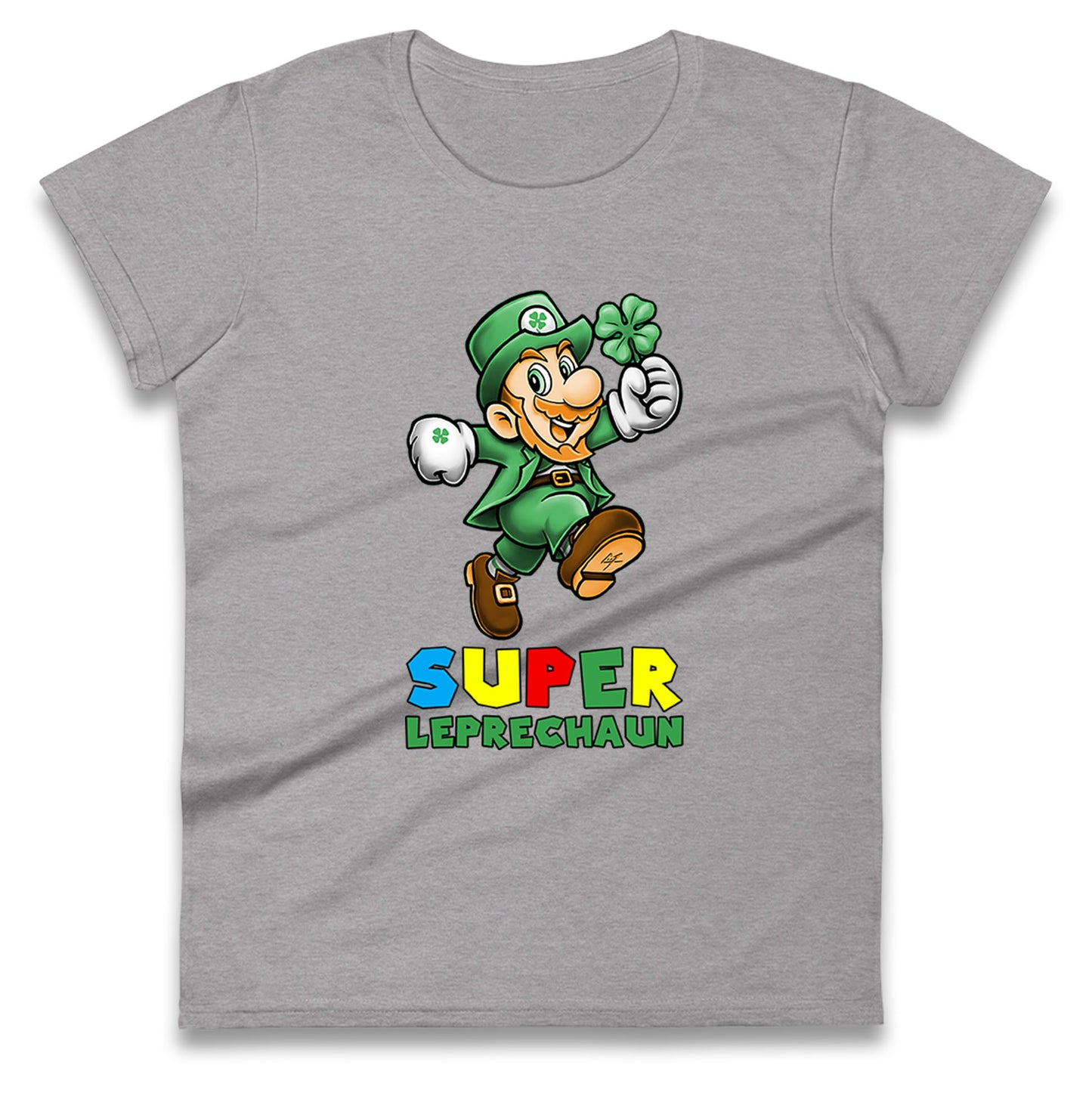 super leprechaun womens t shirt