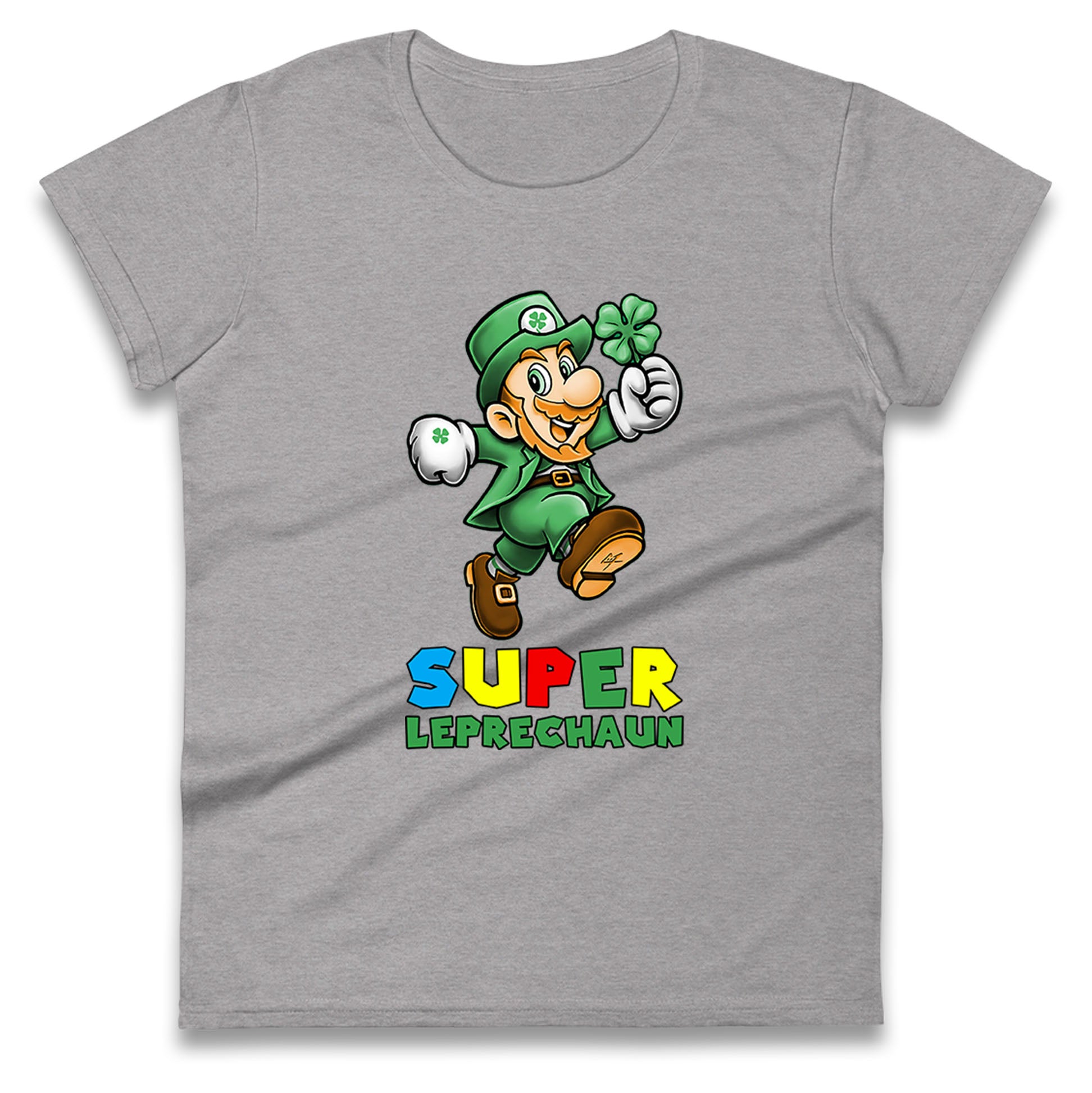 super leprechaun womens t shirt