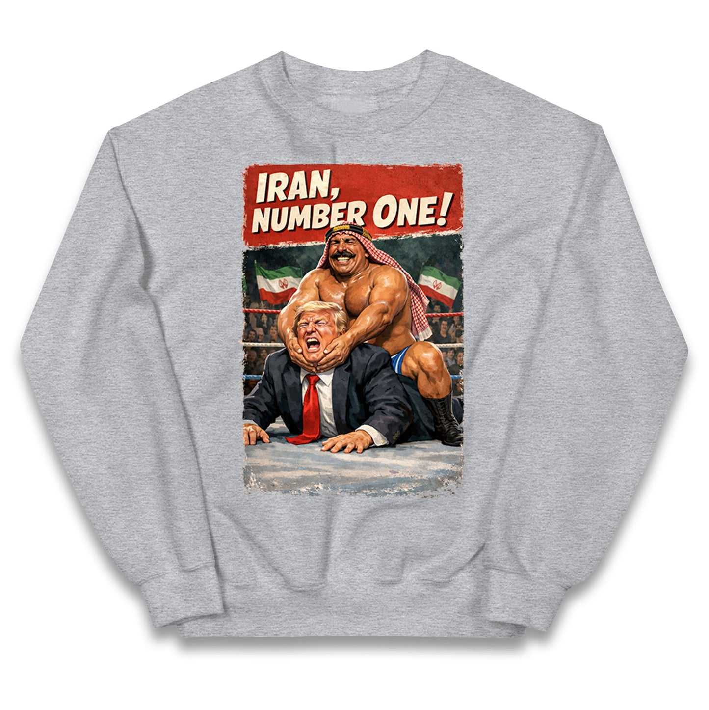Donald Trump Iron Sheik Iran Wrestling Kids Jumper