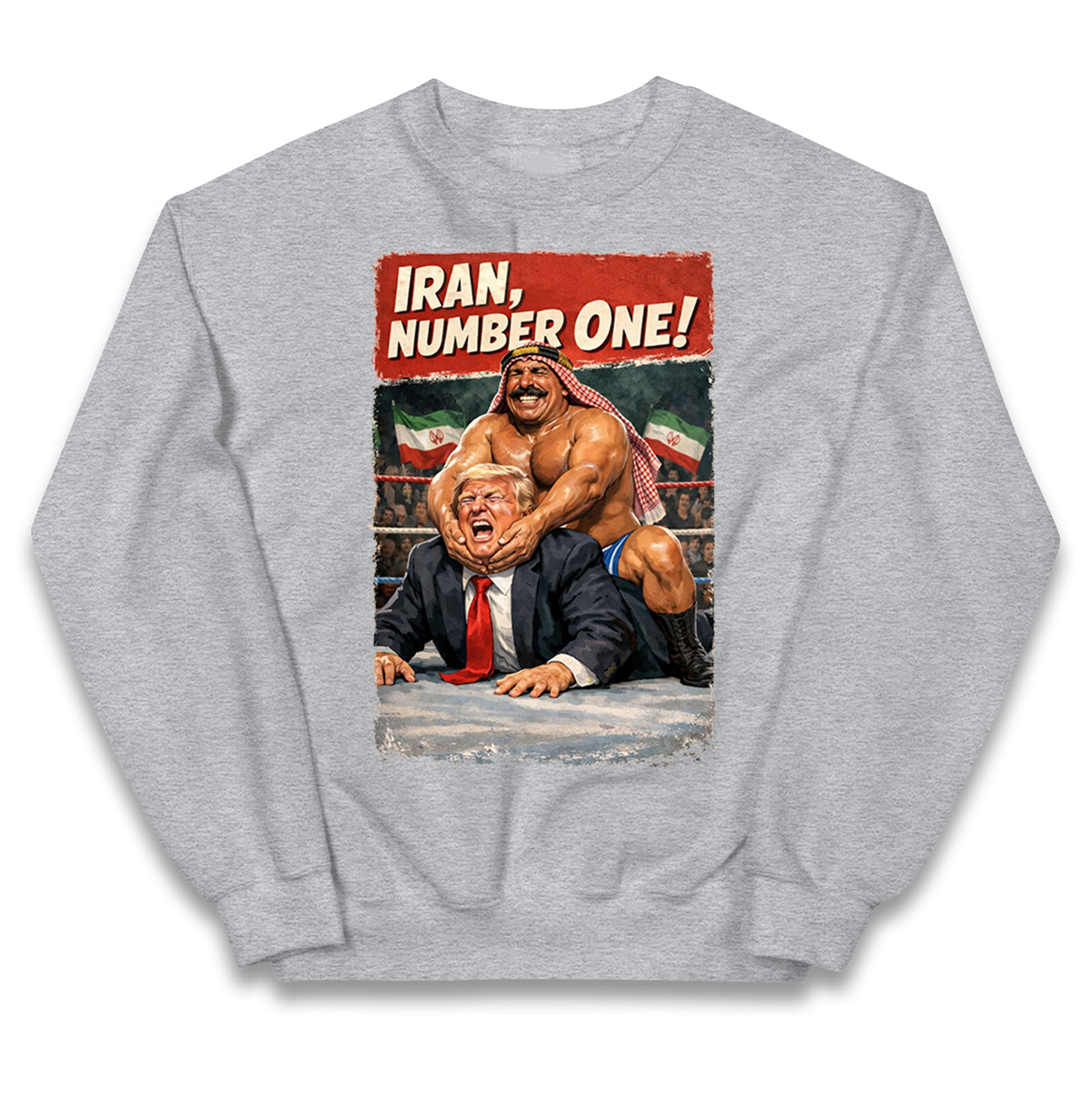 Donald Trump Iron Sheik Iran Wrestling Kids Jumper