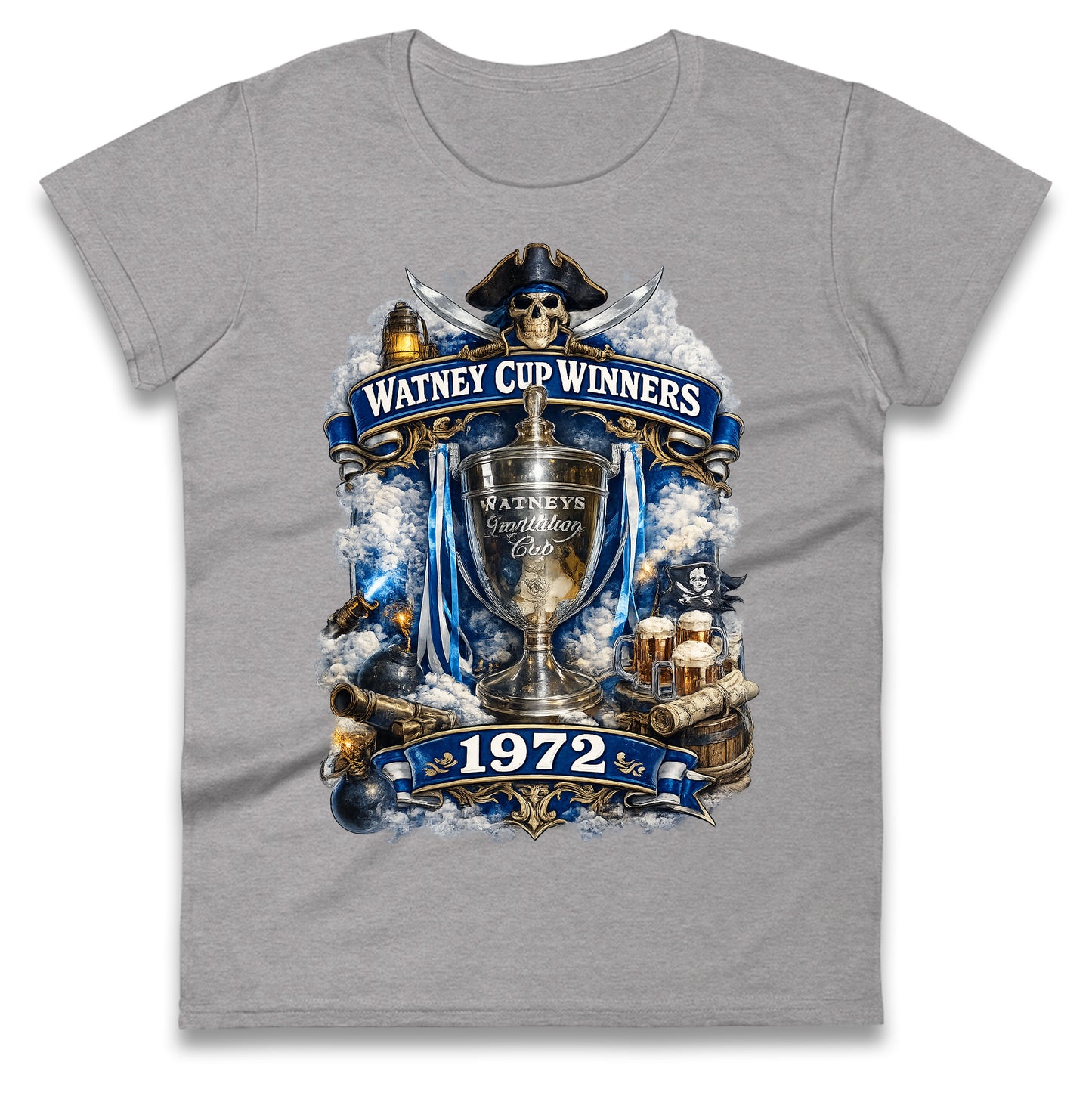 Retro Bristol Rovers Football Ladies T Shirt