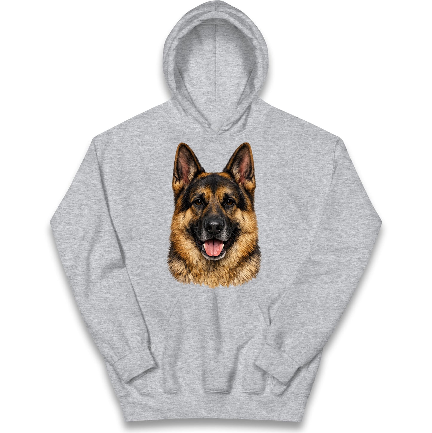 German Shepherd Dog Face Kids Hoodie