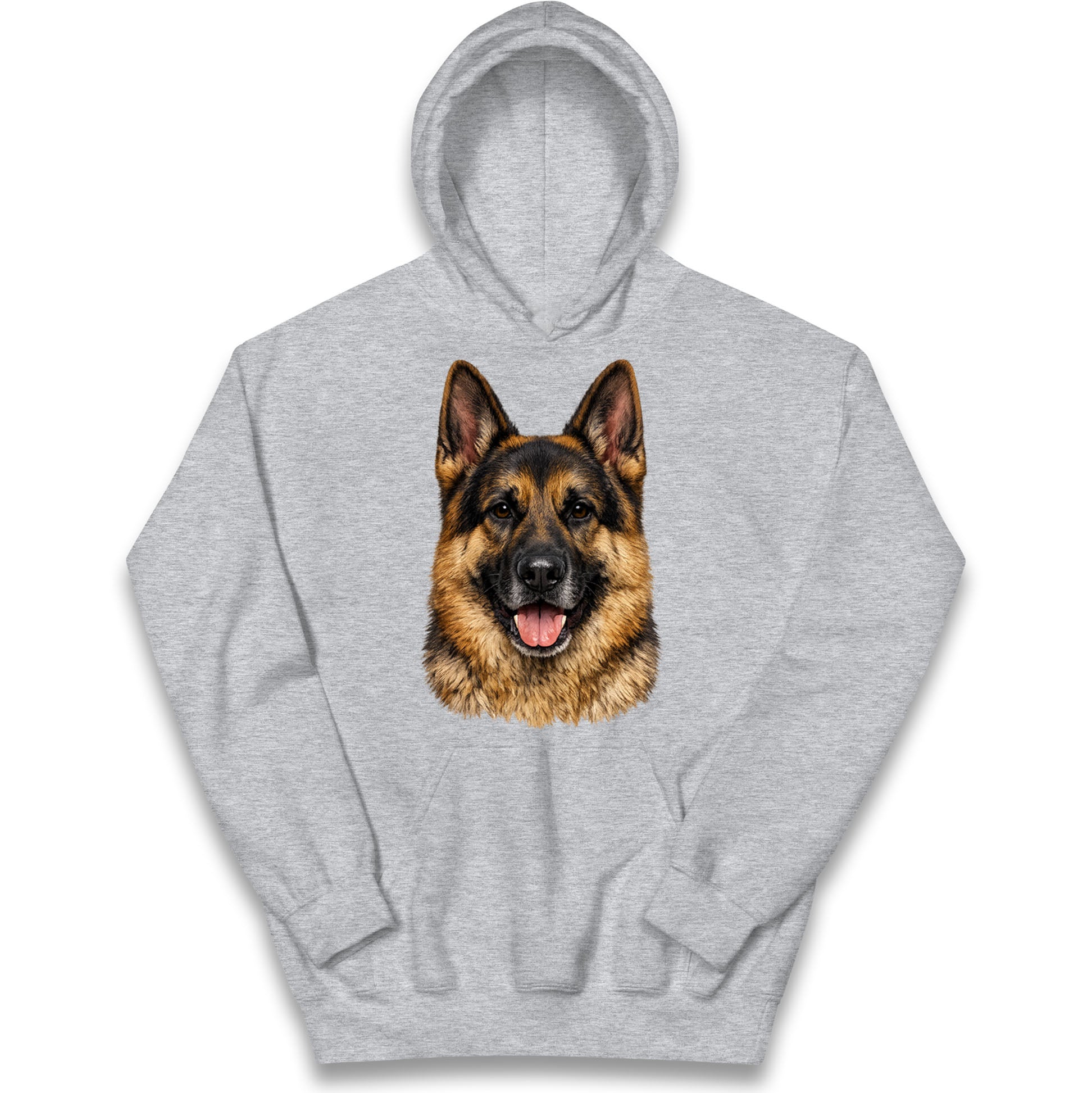 German Shepherd Dog Face Kids Hoodie