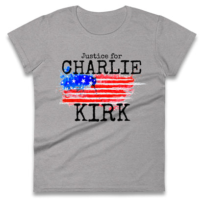 Justice For Charlie Kirk Ladies T Shirt