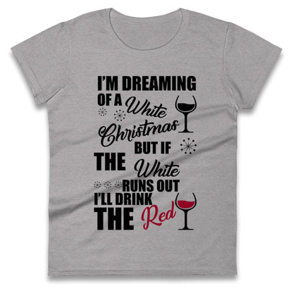 Wine Christmas Ladies T Shirt