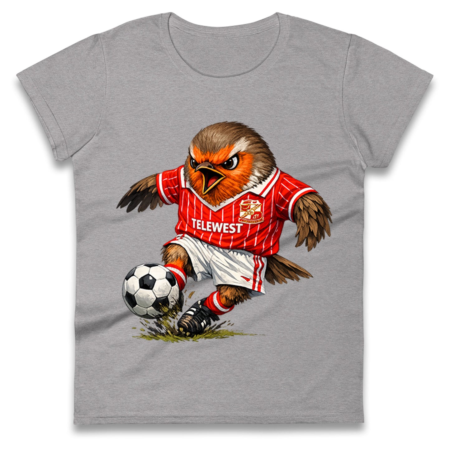 Classic Swindon Town Football Ladies T Shirt 