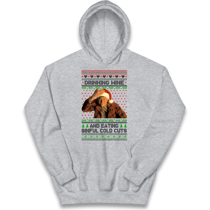 Ed Gein Wine Christmas Kids Hoodie